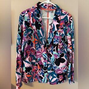 Motto button front stretch floral blazer size 18W  new